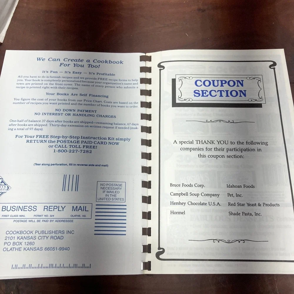 Home Cookin Spring Hill 1993 Cookbook Family Community Education Spiral Bound